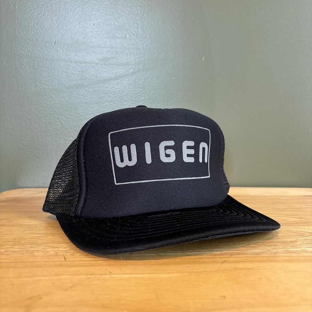 Vintage Wigen Water Technologies Black Mesh Trucker Snapback Hat
